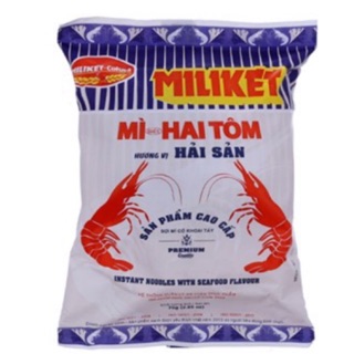 Combo 30 gói x 75 gr mì tôm Miliket cao cấp Hải sản/Chua cay/Sate