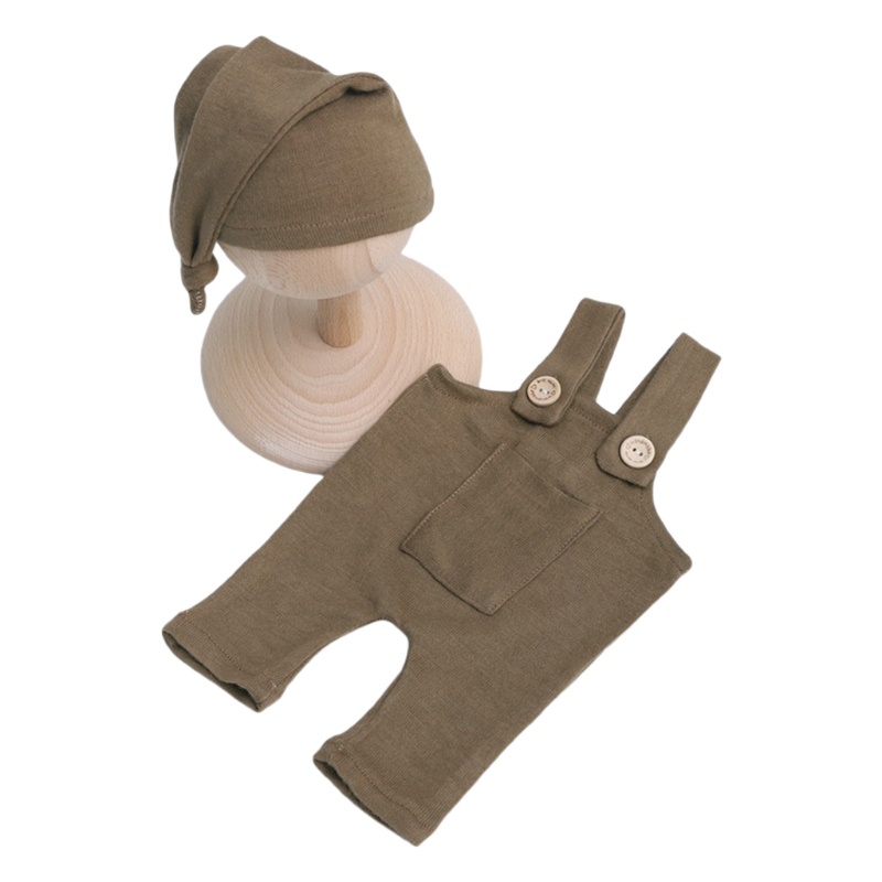 Bộ Áo Liền Quần Kèm Mũ Beanie Dành Cho Chụp Hình Em Bé Sơ Sinh