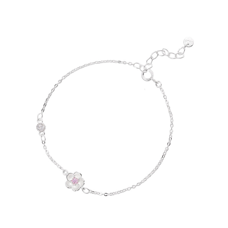 MANYUE Nữ Thời Trang Tinh Tế Bông Hoa Bạc Chuỗi Pha Lê Vòng đeo Tay Flower Silver Chain Crystal Bracelet Fashion Jewelry Gifts