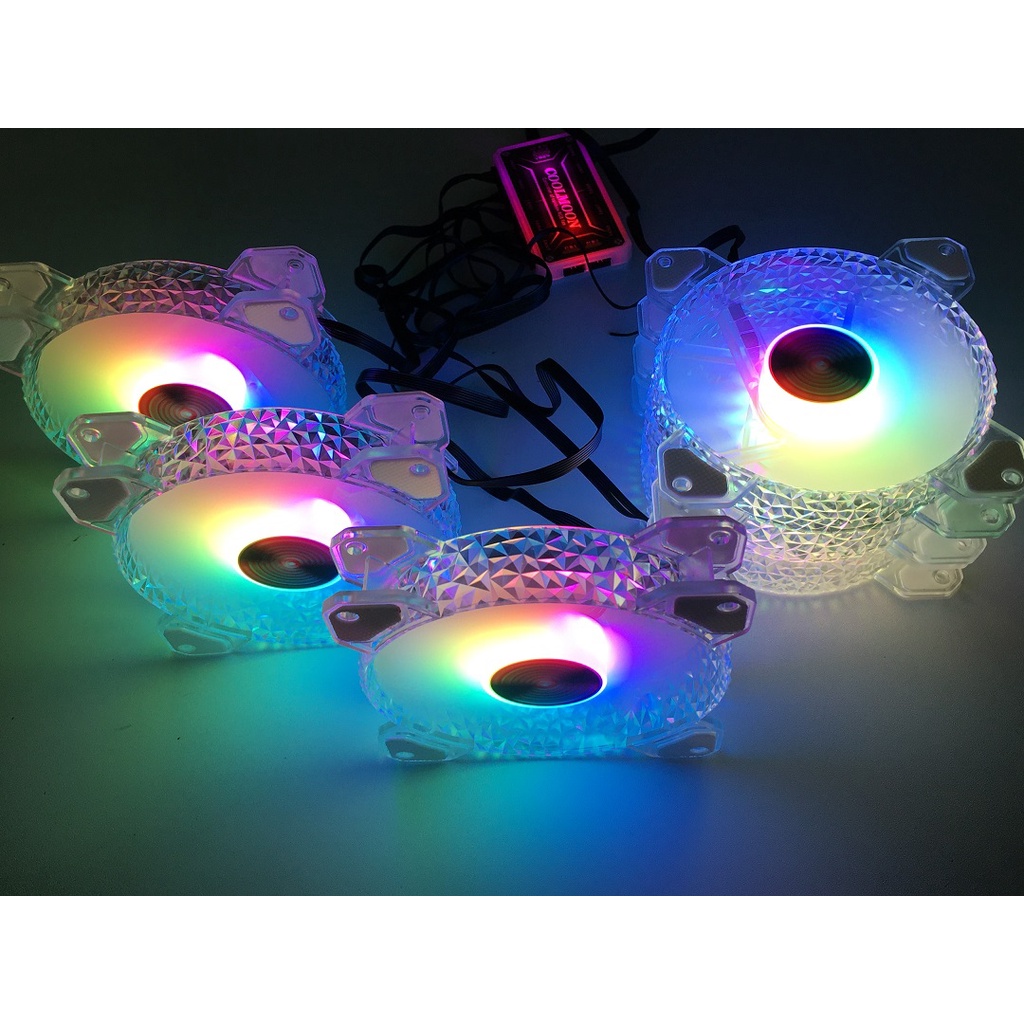 Quạt Tản Nhiệt, Fan Case Led RGB Coolmoon D1 - Đồng Bộ Hub Coolmoon