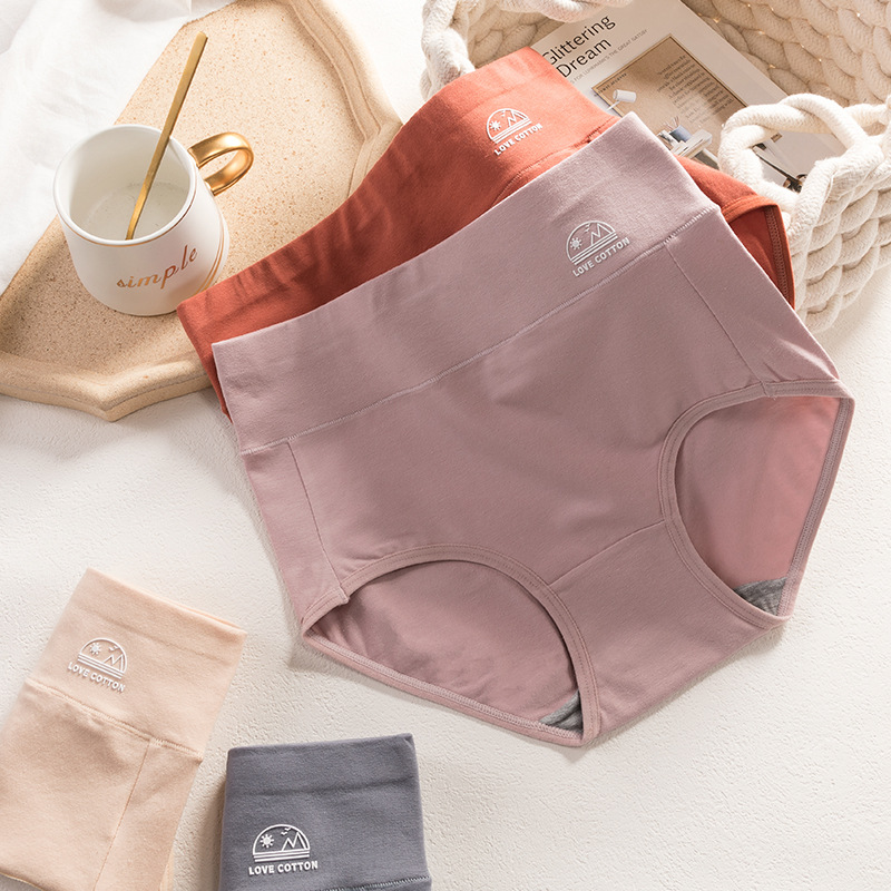 Quần Lót cotton Nguyên Chất Lưng Cao Kháng Khuẩn Có size Lớn Dành Cho Nữ Hàng Mới