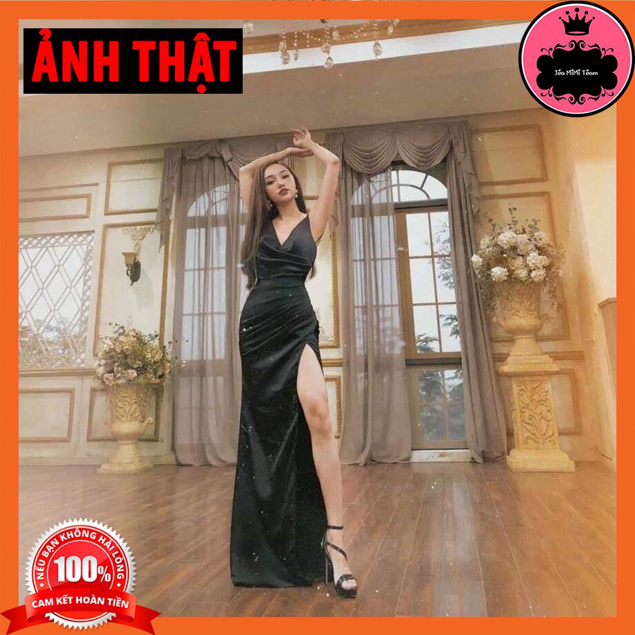 ĐẦM XẺ TÀ CÓ MÚT NGỰC FREESIZE 3 MÀU TRẮNG, ĐỎ, ĐEN VẢI PHI LỤA - SWEETIE | BigBuy360 - bigbuy360.vn