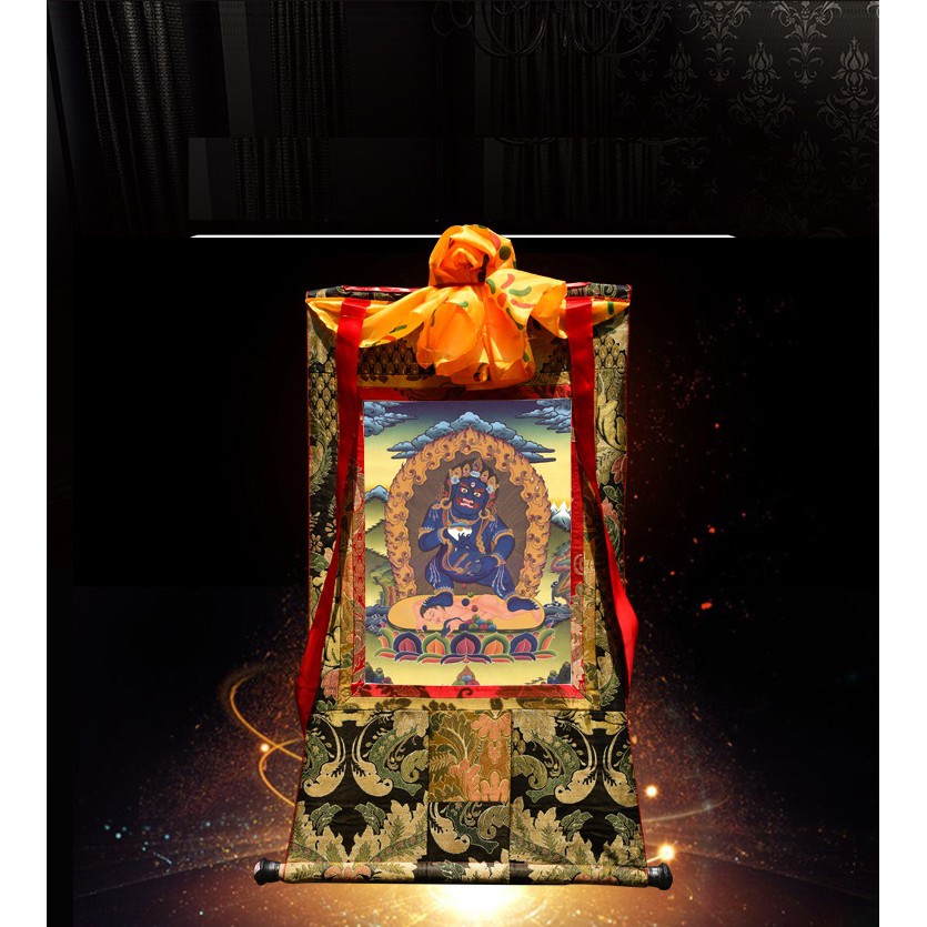 Thangka Hắc Tài Thần- Pháp khí Mật Tông - Phật giáo Tây Tạng