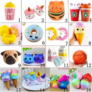 Đồ Chơi Xốp Squishy Giảm Stress Hình Kỳ Lân Dễ Thương Cho Bé