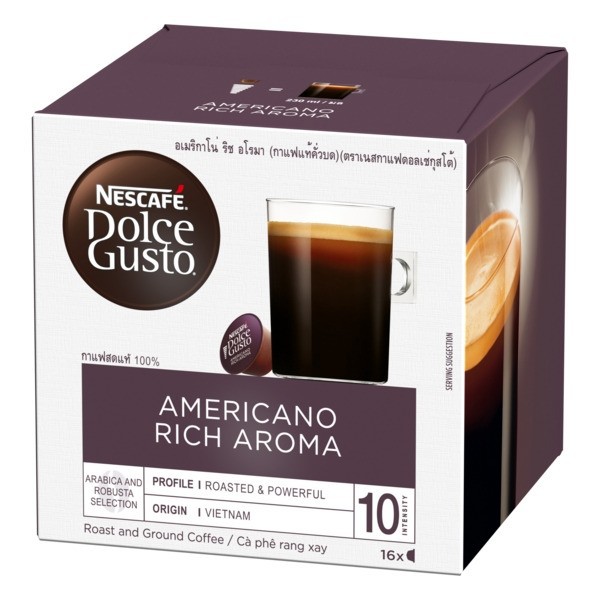 Cà phê viên nén Nescafe Dolce Gusto americano 128g (8g x 16 viên) | BigBuy360 - bigbuy360.vn