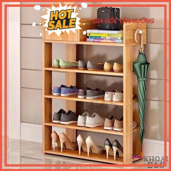 ( Hoả tốc) Kệ để giày dép gỗ tủ giày dép gỗ kệ giày gỗ lắp ghép 5 tầng 7 tầng thông minh chất liệu gỗ MDF chống mối mọt