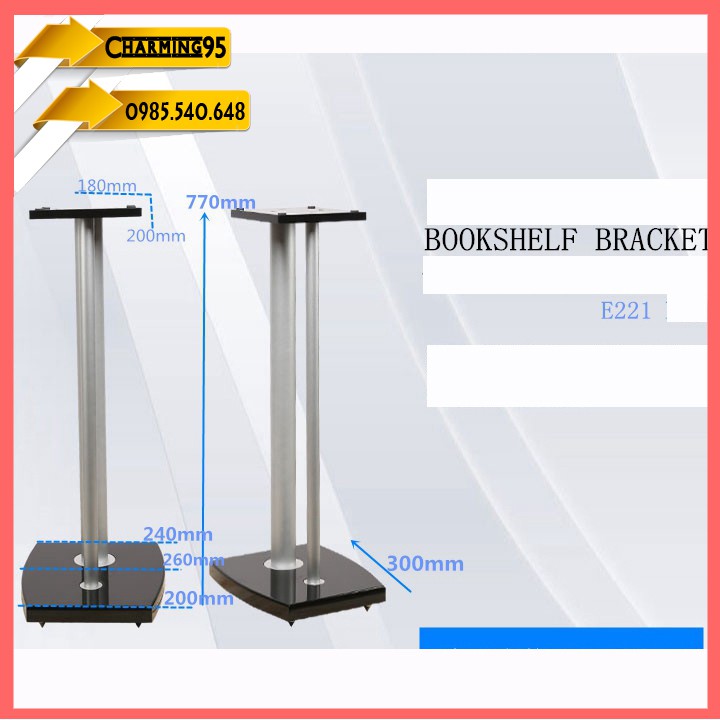 Chân loa IBASS  2 trụ kim loại 30x24x75cm mặt 26x18.5cm