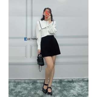 áo kiểu cổ vuông phối voan