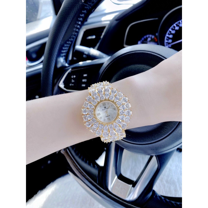 Đồng hồ đeo tay nữ chính hãng, đồng hồ nữ ROYAL CROWN đính kim cương nhân tạo siêu cao cấp, sang chảnh, lấp lánh