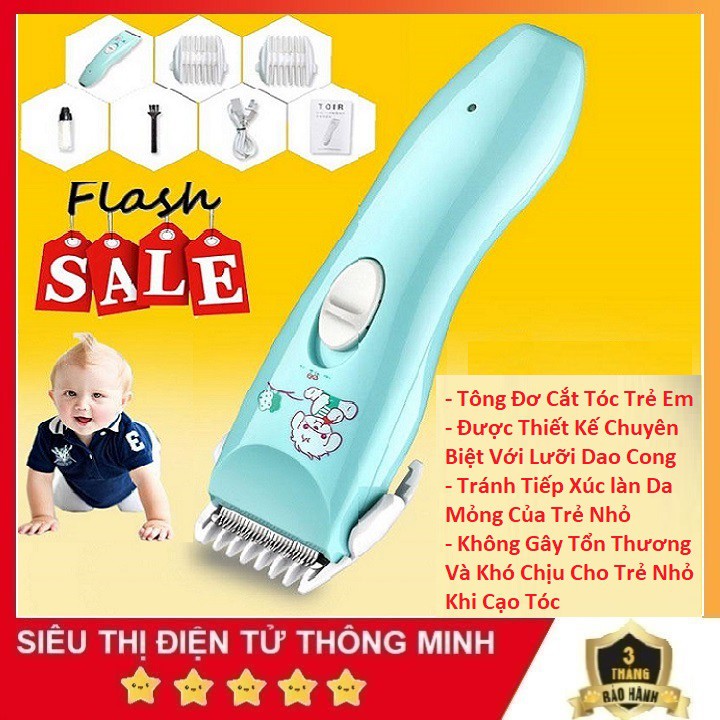 Tăng Đơ Cắt Tóc Trẻ Em, Siêu Bền TOIR TR102 - Tông Đơ Cắt Tóc - Sạc Pin An Toàn Cho Trẻ Nhỏ