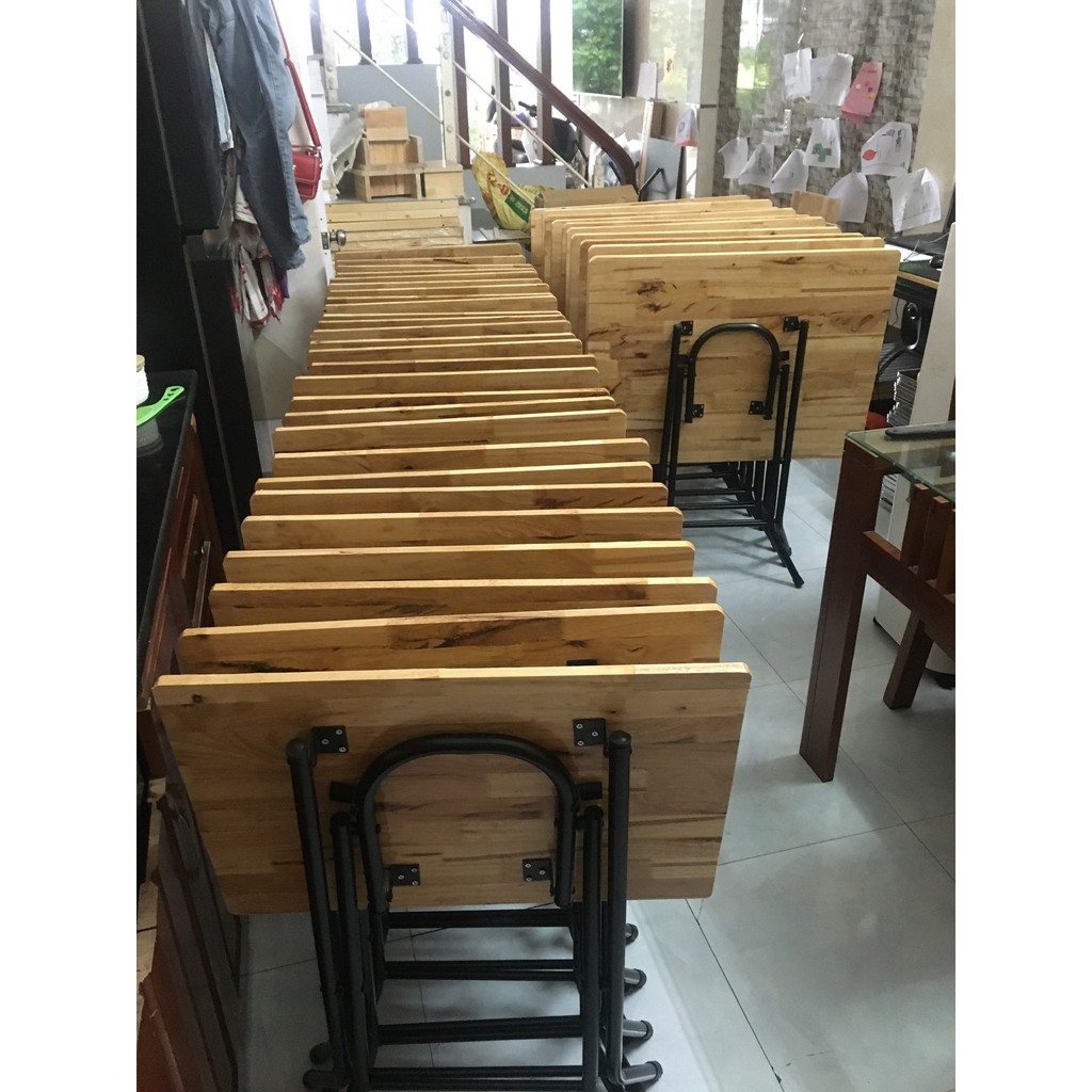 BÀN GỖ CAO SU Mặt 40-60, 50/70 ,50/80cao 70cm