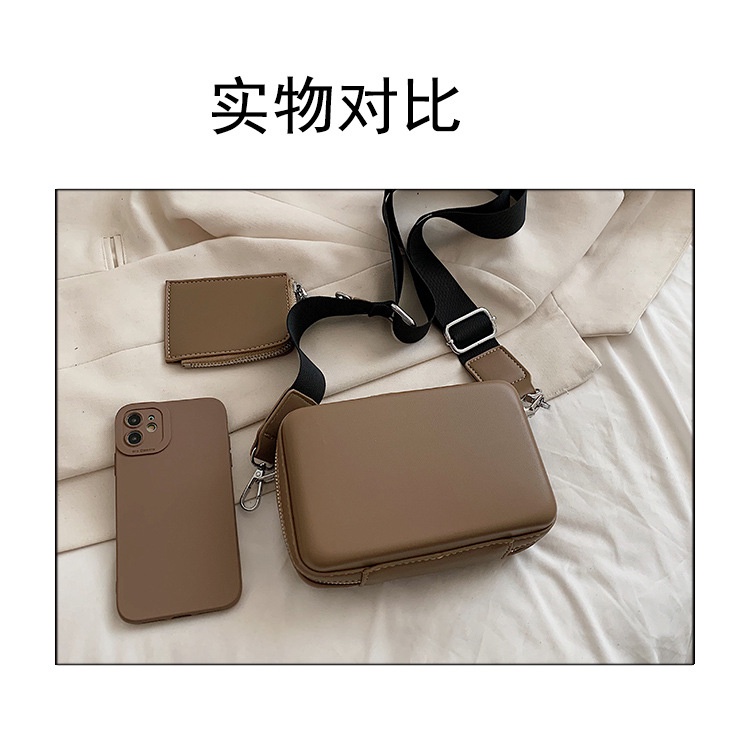 Túi đeo chéo JASMIN NOIR da PU kiểu dáng vuông phong cách cổ điển đơn giản dành cho nữ
