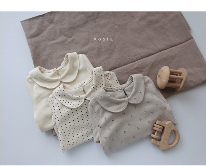 Áo Tay Dài Cổ Búp Bê Thời Trang Thu Đông Cho Bé Gái