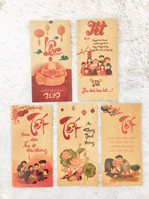 SET 10 BAO LÌ XÌ KRAFT 06