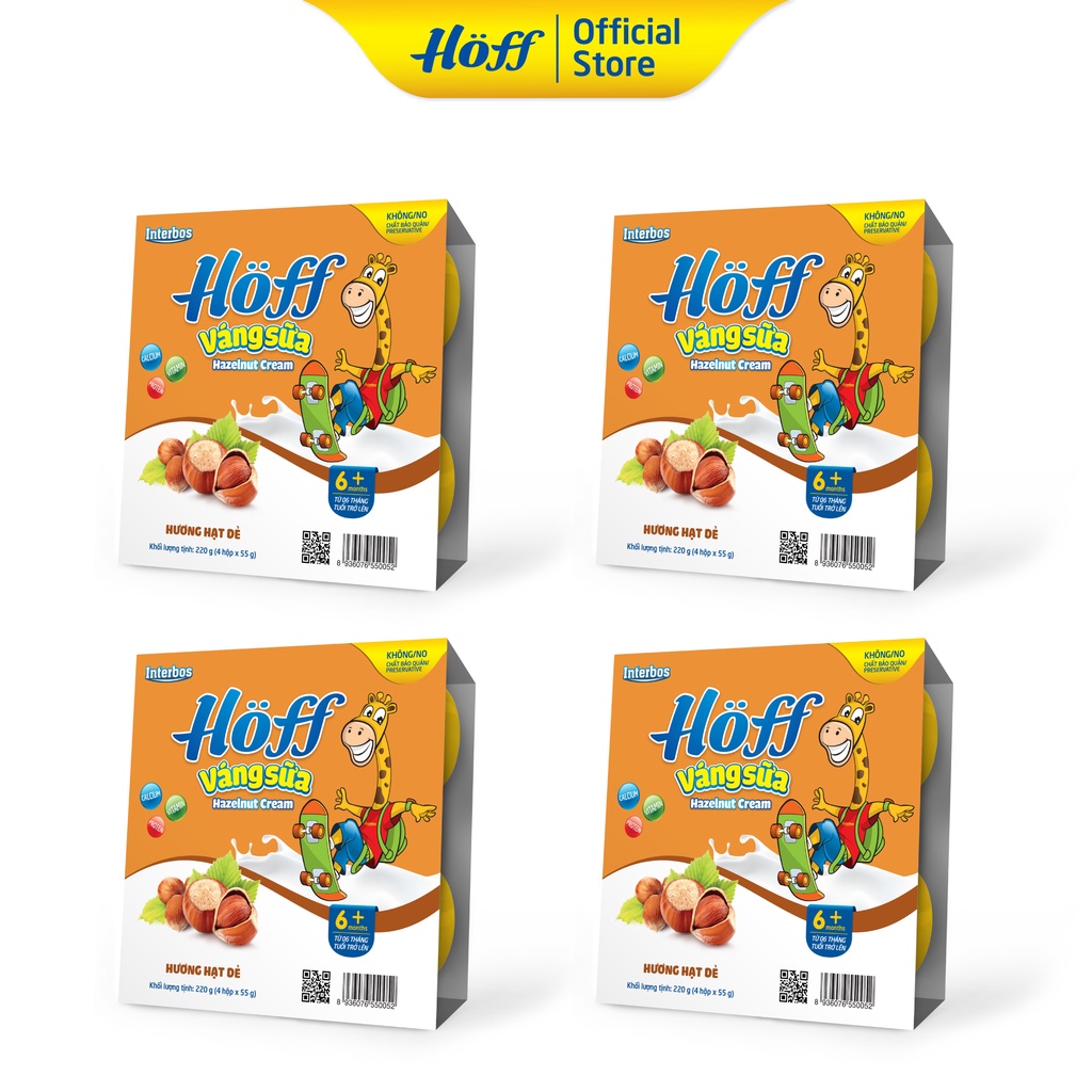 Váng Sữa vị Hạt Dẻ HOFF vỉ 4 hộp x 55g