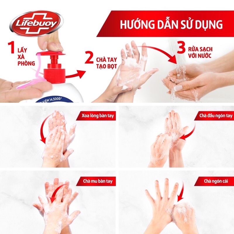 [LIFEBUOY] Nước rửa tay Lifebuoy giúp sạch khuẩn và bảo vệ vượt trội khỏi 99.9% vi khuẩn tốt nhất  - Túi 450gr