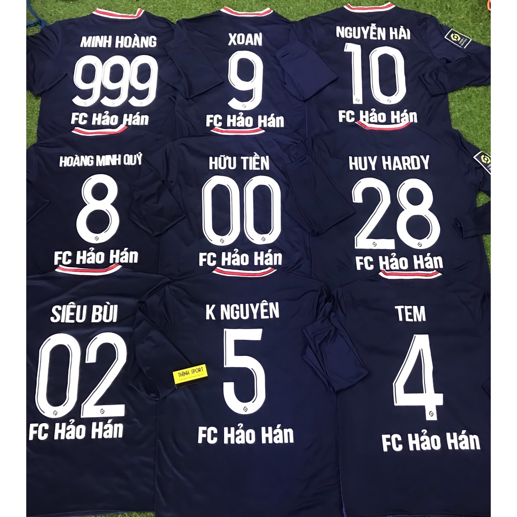 Bộ quần áo đá banh tay dài Arsenal, Bộ quần áo bóng đá tay dài in tên và số theo yêu cầu