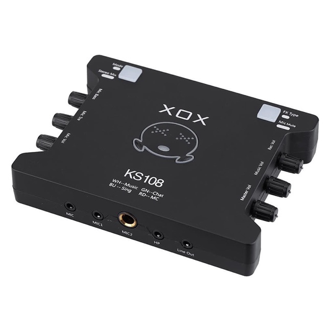 Sound card XOX KS108 hay soundcard k108  cho micro thu âm