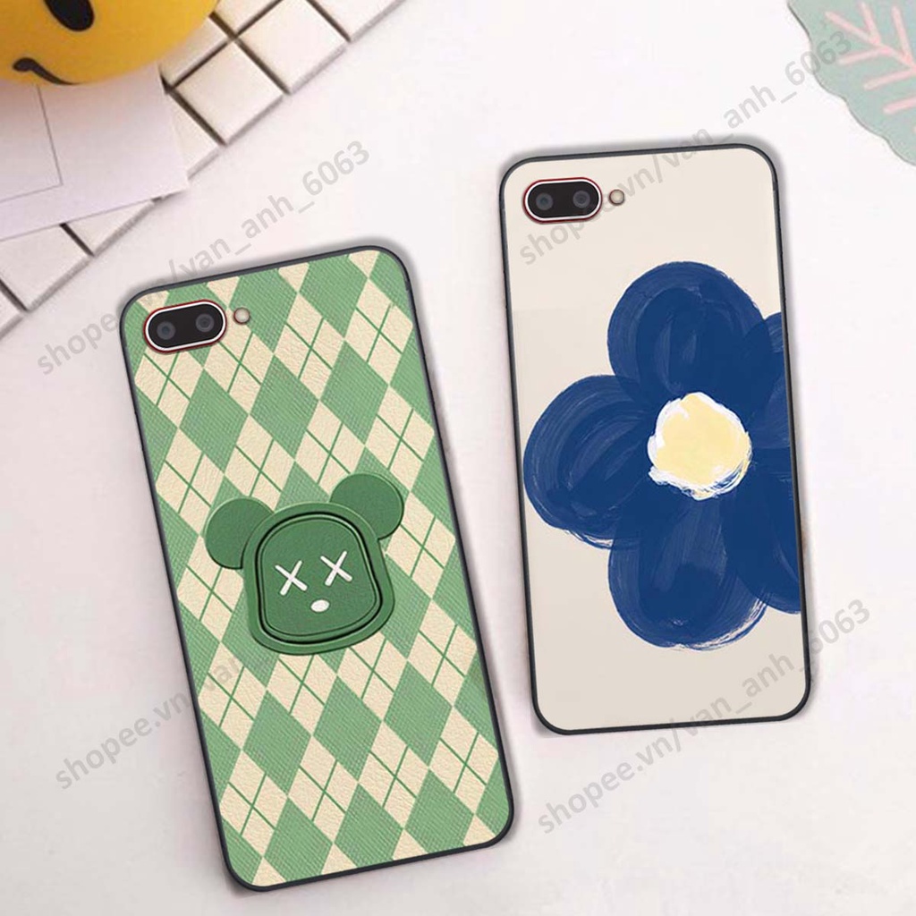 Ốp lưng Oppo A3s / A1k in hình hoa, gấu rich bear nghệ thuật, thời trang
