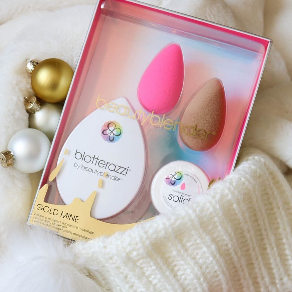 Bộ Mút Trang Điểm + Soap Vệ Sinh Beauty Blender Gold Mine