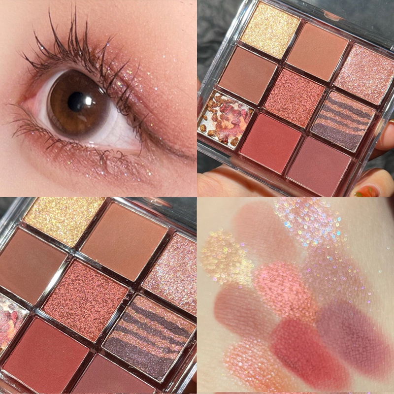 COLOURPOP Bảng Phấn Mắt 9 Màu Nhũ Kim Tuyến Chống Nước Chống Mồ Hôi CRD
