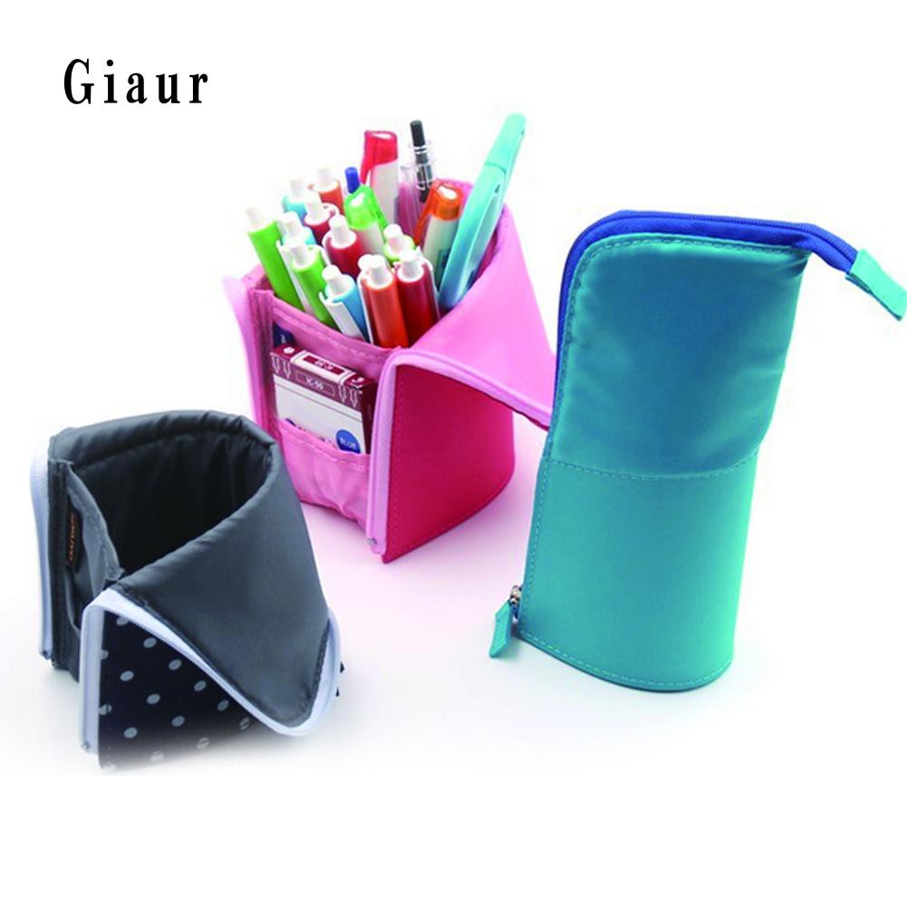 Túi đựng bút và cọ trang điểm thiết kế tự đứng tiện lợi