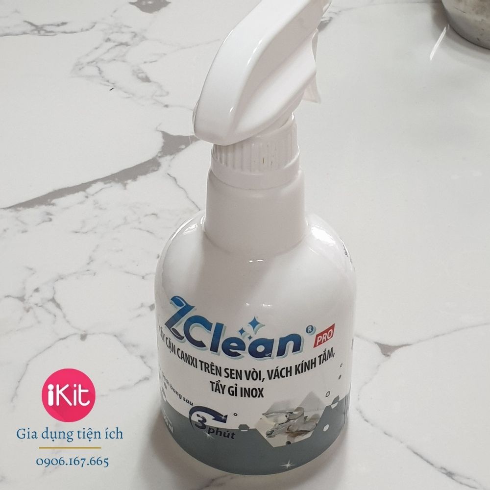 Nước tẩy cặn canxi dung tích 500ml. Tẩy cặn canxi trên vách kính, sen vòi, tẩy gỉ inox. Không phá huỷ lớp mạ Crom
