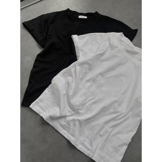 BASIC TEE - Áo thun trơn cổ tròn form vừa HEIBYHER