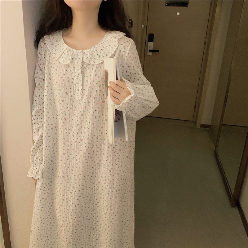 Đồ ngủ dài tay in hoa xinh xắn cho nữ