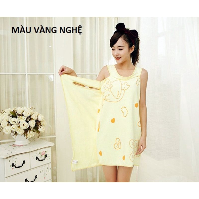 Khăn choàng tắm 2in1 tiện lợi ( màu ngẫu nhiên)