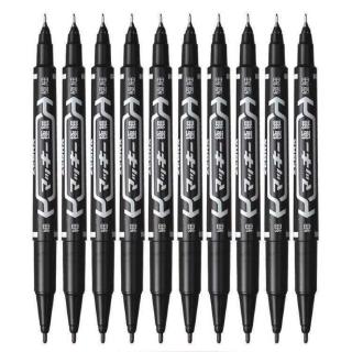 Bút lông màu đen hai đầu viết và vẽ đa năng