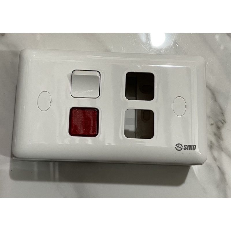 Mặt công tắc SINO ; Hạt công tắc và hà đèn báo S19