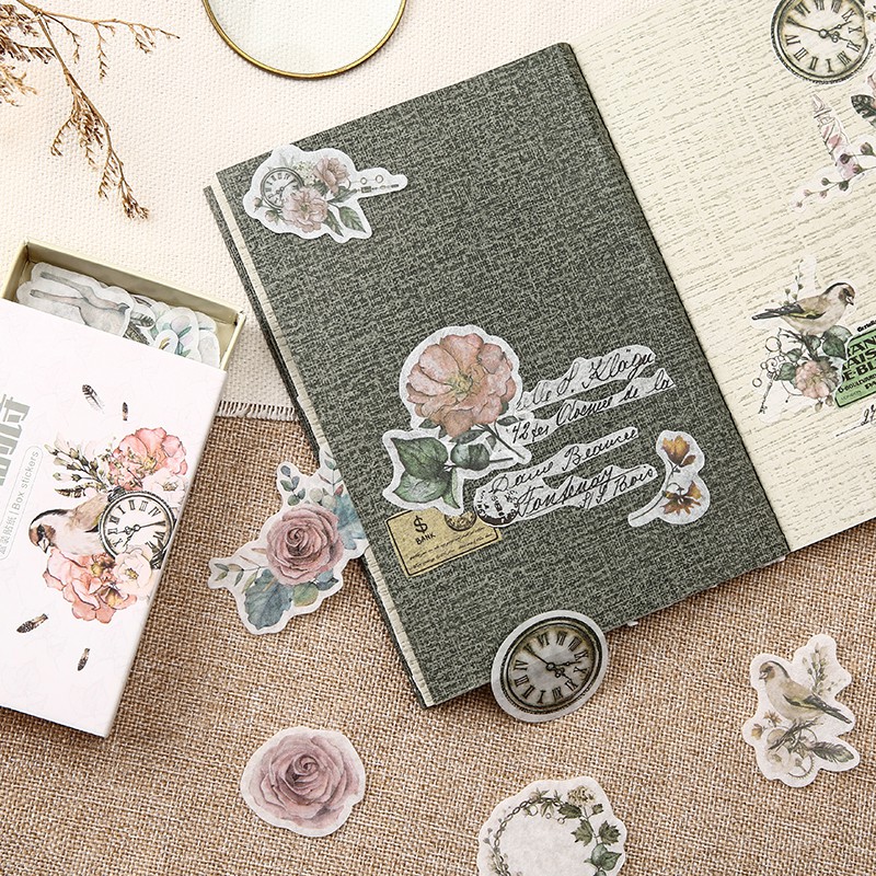 Set 40 Miếng Dán Trang Trí 24 Kiểu Phong Cách Vintage | BigBuy360 - bigbuy360.vn