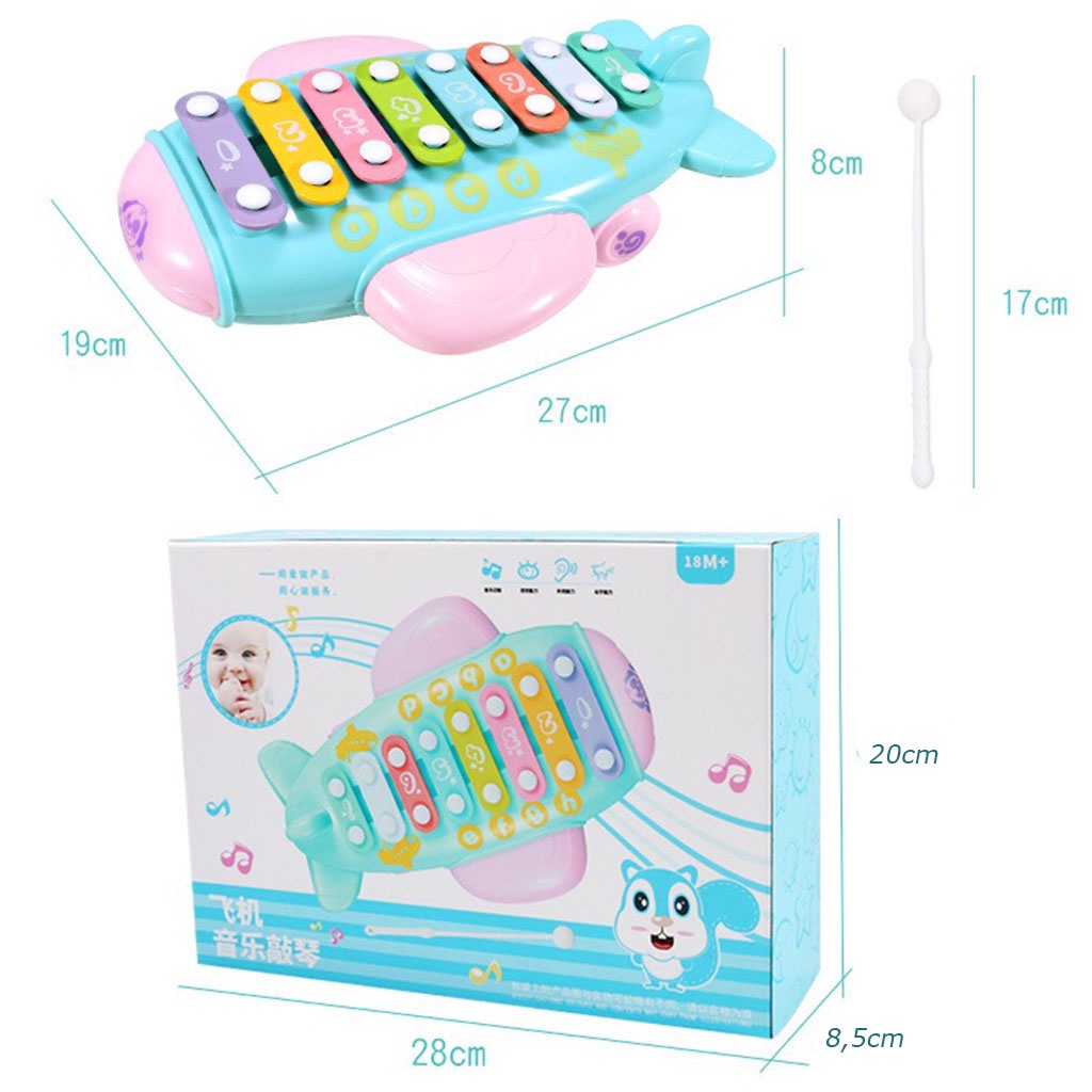 Đàn gõ Xylophone 8 thanh, thiết kế 2 trong 1 độc đáo cho bé_SP9