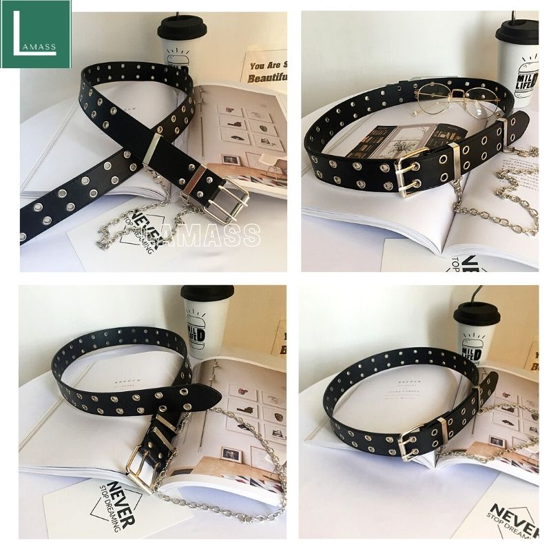 Thắt lưng nữ Ulzzang vuông đơn giản đi học, đi làm ,dây lưng unisex không kèm dây xích -LAMASS