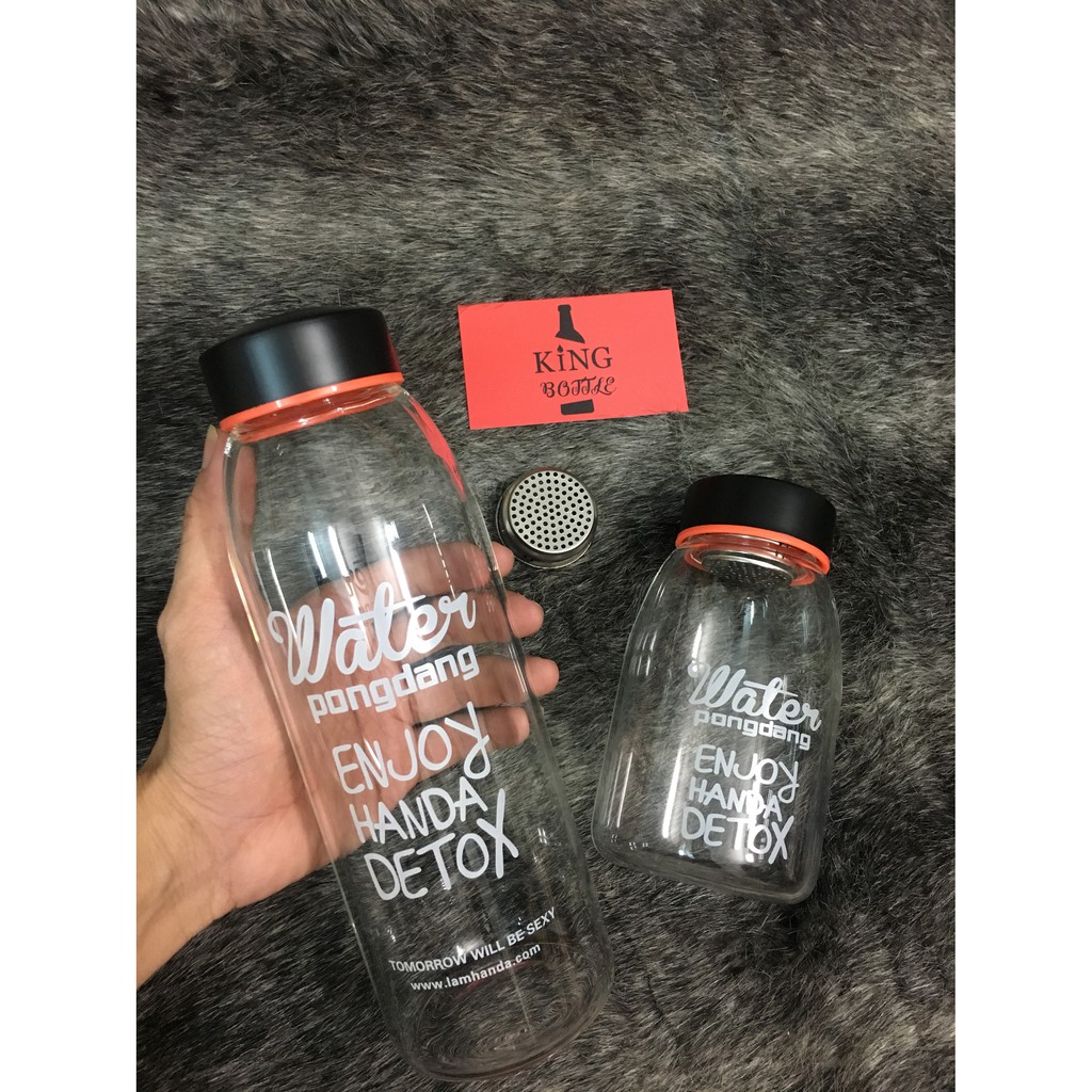 Bình Thủy Tinh PongDang mẫu mới 800ml kèm Túi