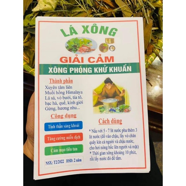 Lá Xông Giải Cảm, lá tắm thảo dược