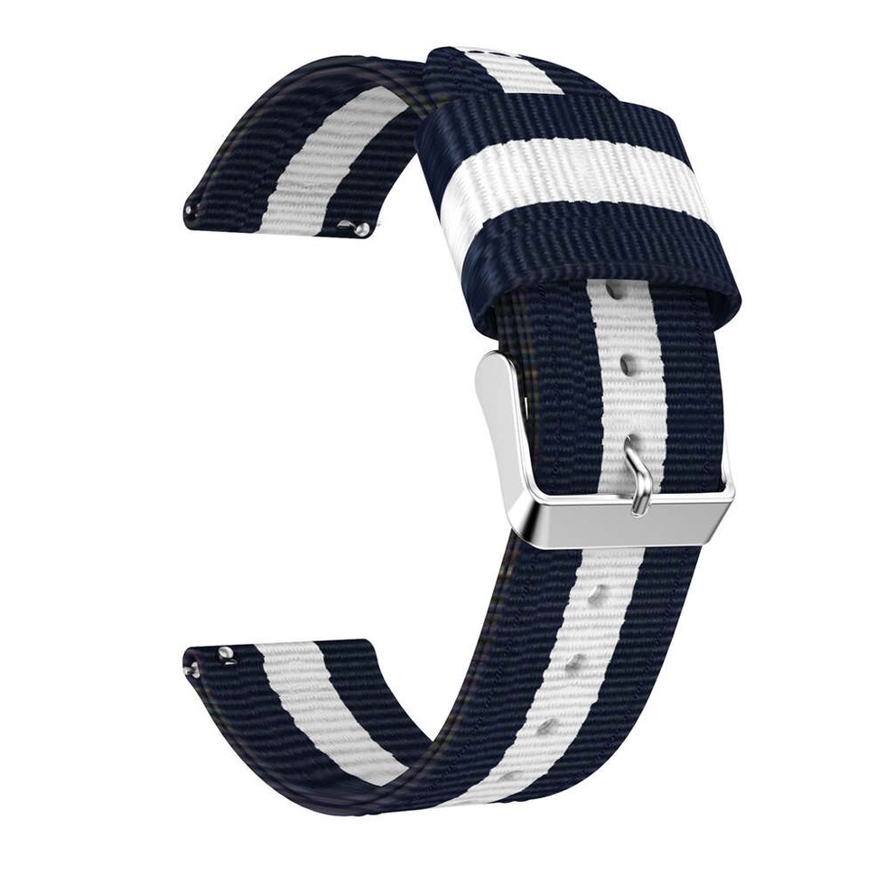Dây đeo vải dệt nylon sọc cho đồng hồ thông minh Samsung galaxy 4 40mm 44mm / 4 Classic 42mm 46mm Active 2