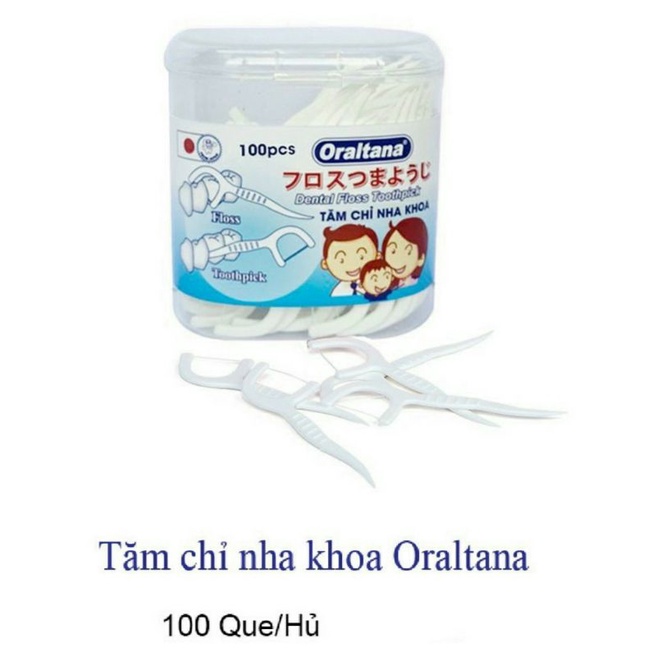 Gói 50 / Hộp 100 cây Tăm chỉ nha khoa Oraltana - tăm xỉa kẽ răng Oral Tana -  an toàn, không làm hại nướu - SGP