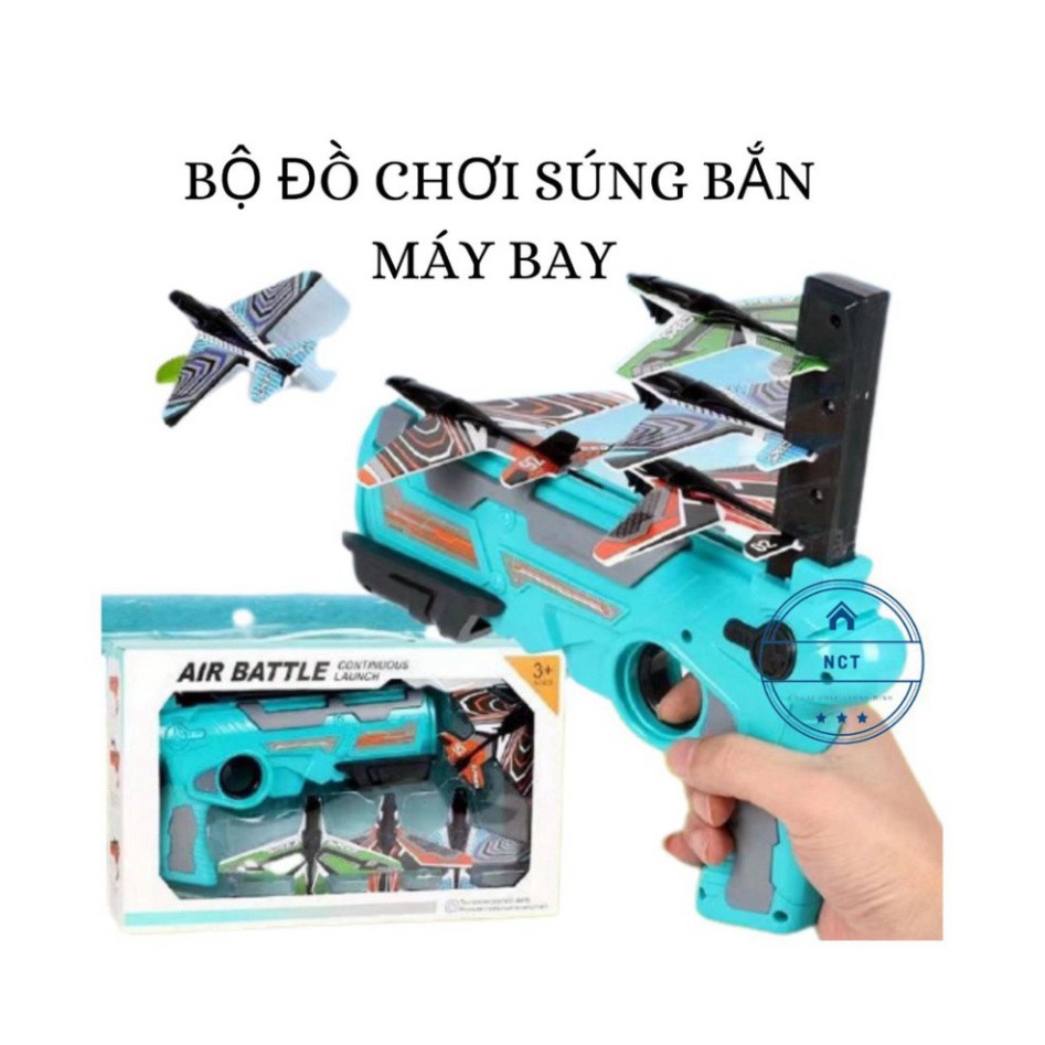 [Hàng Loại 1] Bộ đồ chơi súng bắn máy bay bay lượn , bộ đồ chơi mô hình cho bé