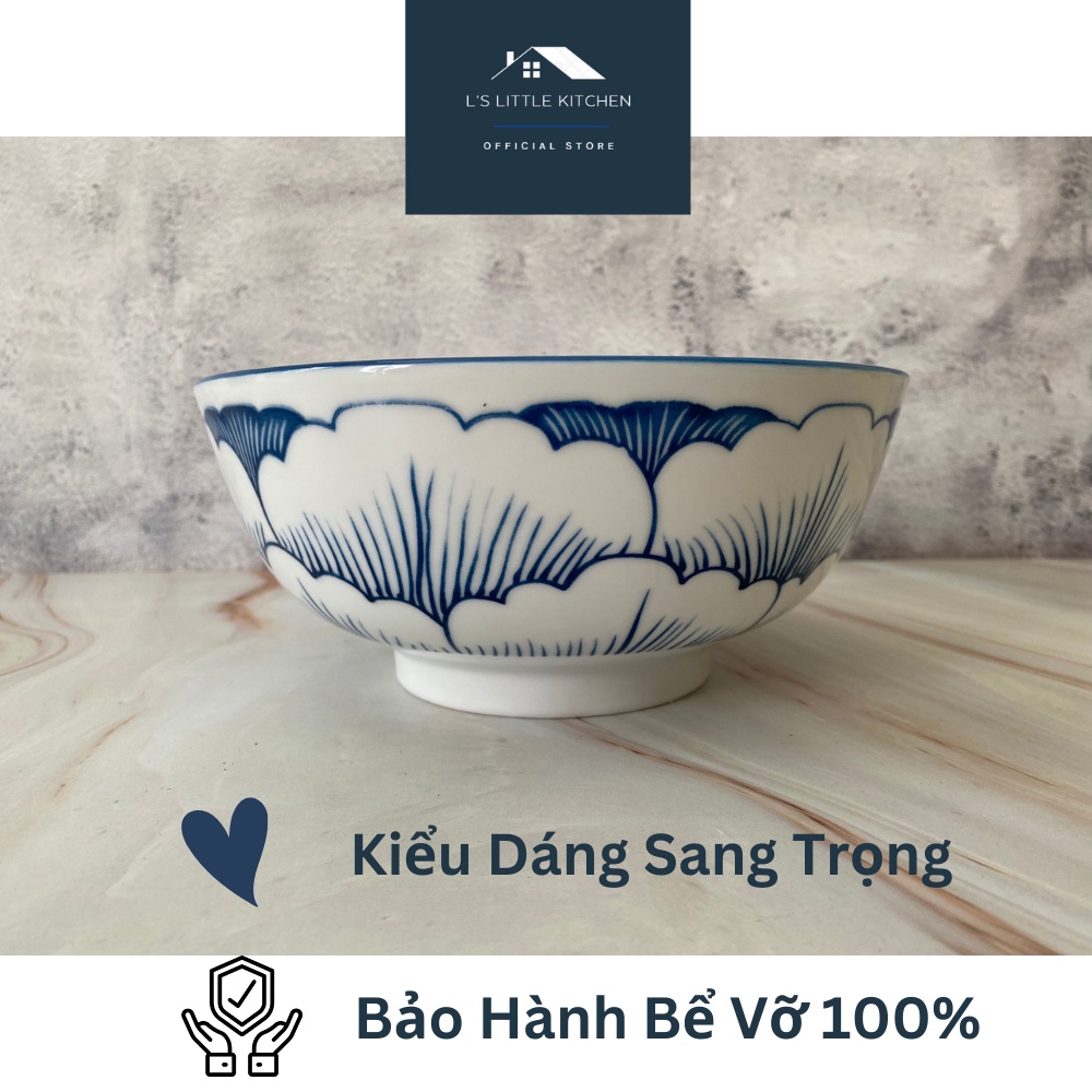 Tô Sứ Bát Tràng Hoa Văn Xanh Cao Cấp
