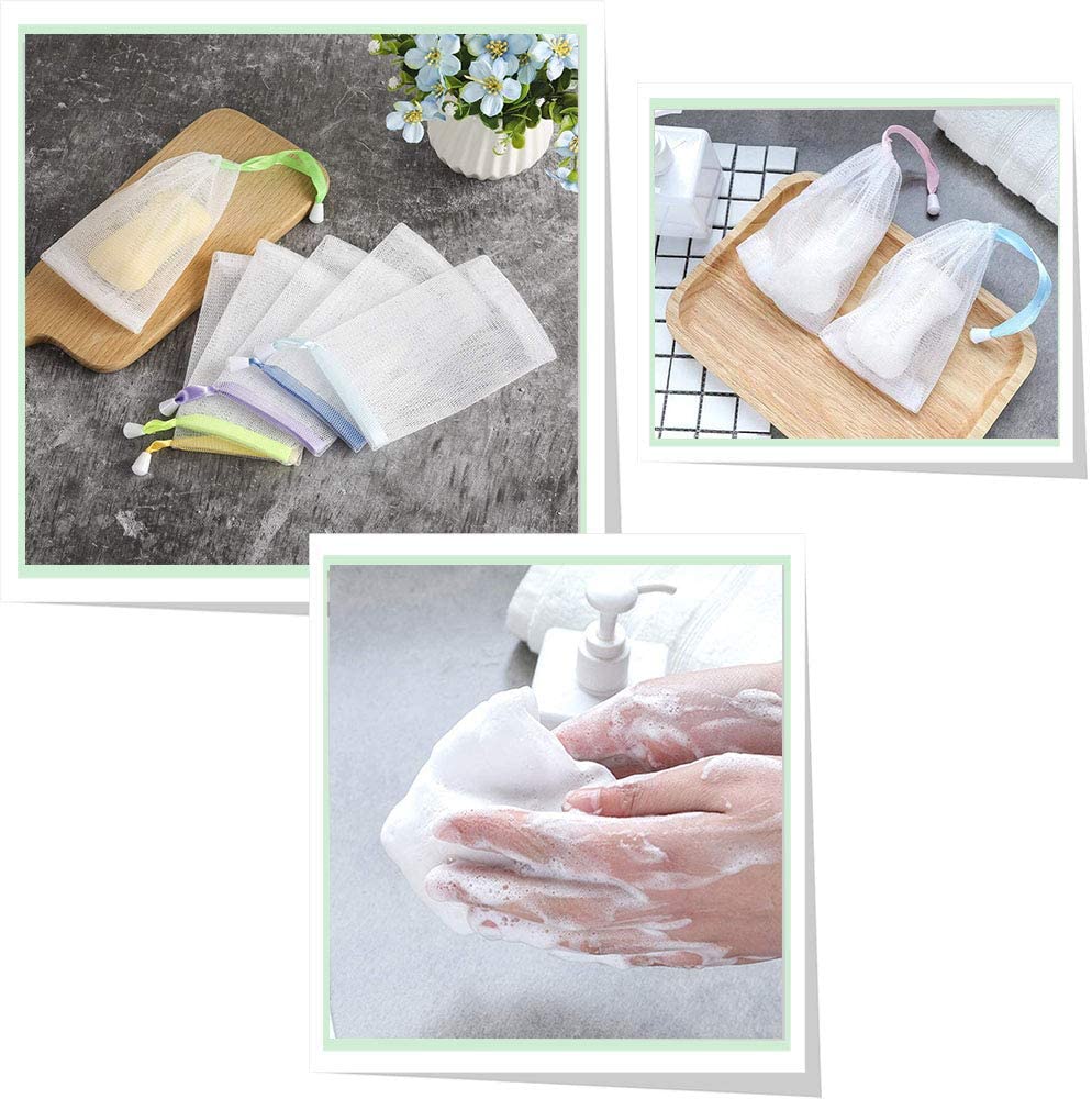 (Hàng Mới Về) Set 10 Túi Lưới Đựng Xà Phòng Tẩy Tế Bào Chết