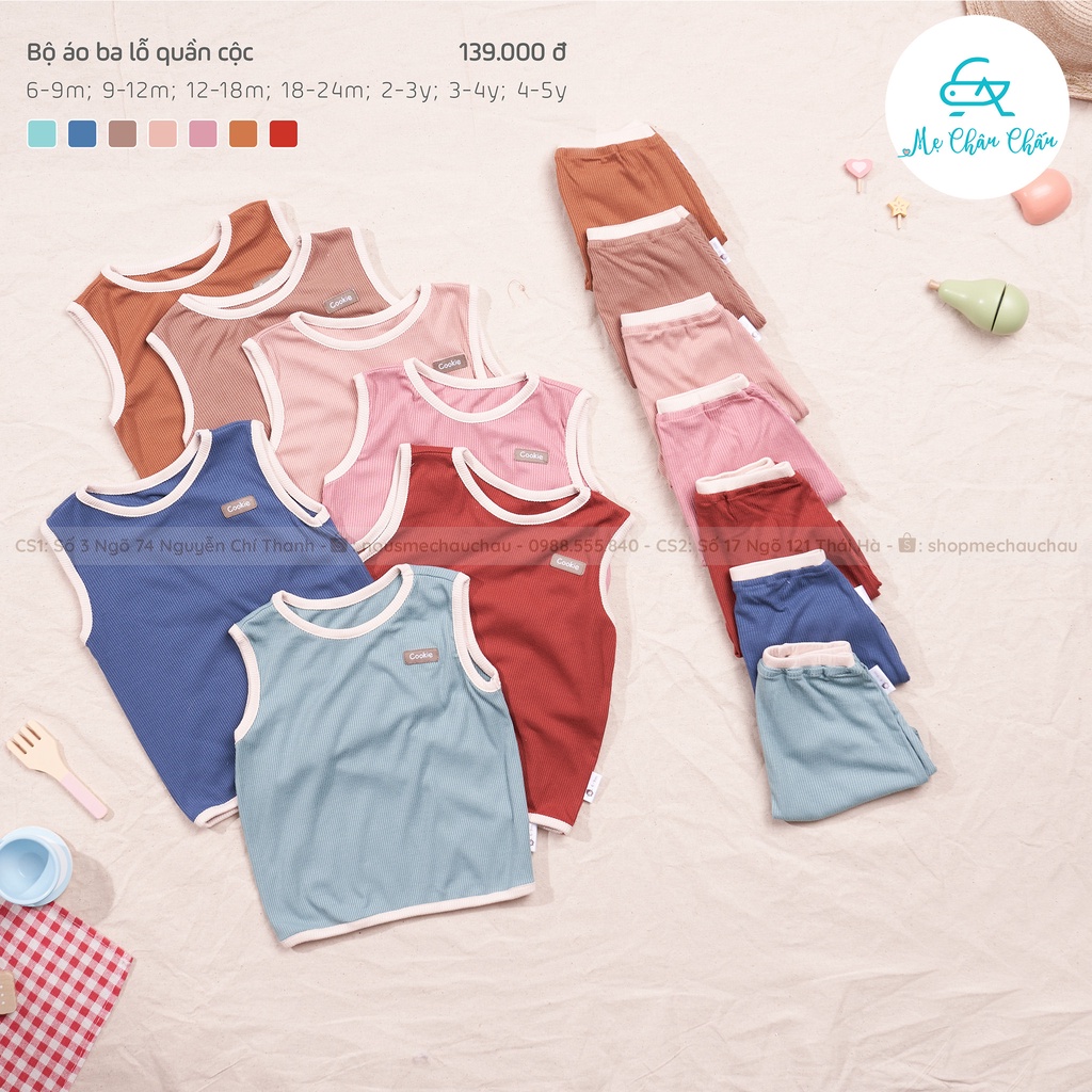Bộ Ba Lỗ Cookie (Size 6-9 Tháng Đến 4-5 Tuổi)