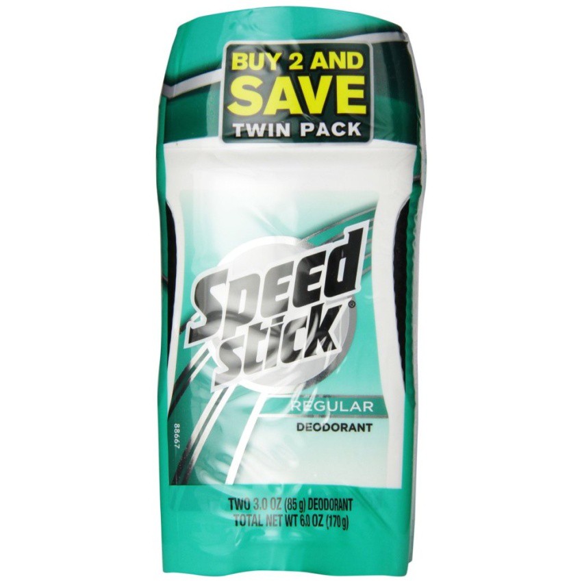 Bộ 2 lăn khử mùi nam dạng sáp Speed Stick Deodorant Twin Pack, Regular 2x85g (Mỹ)