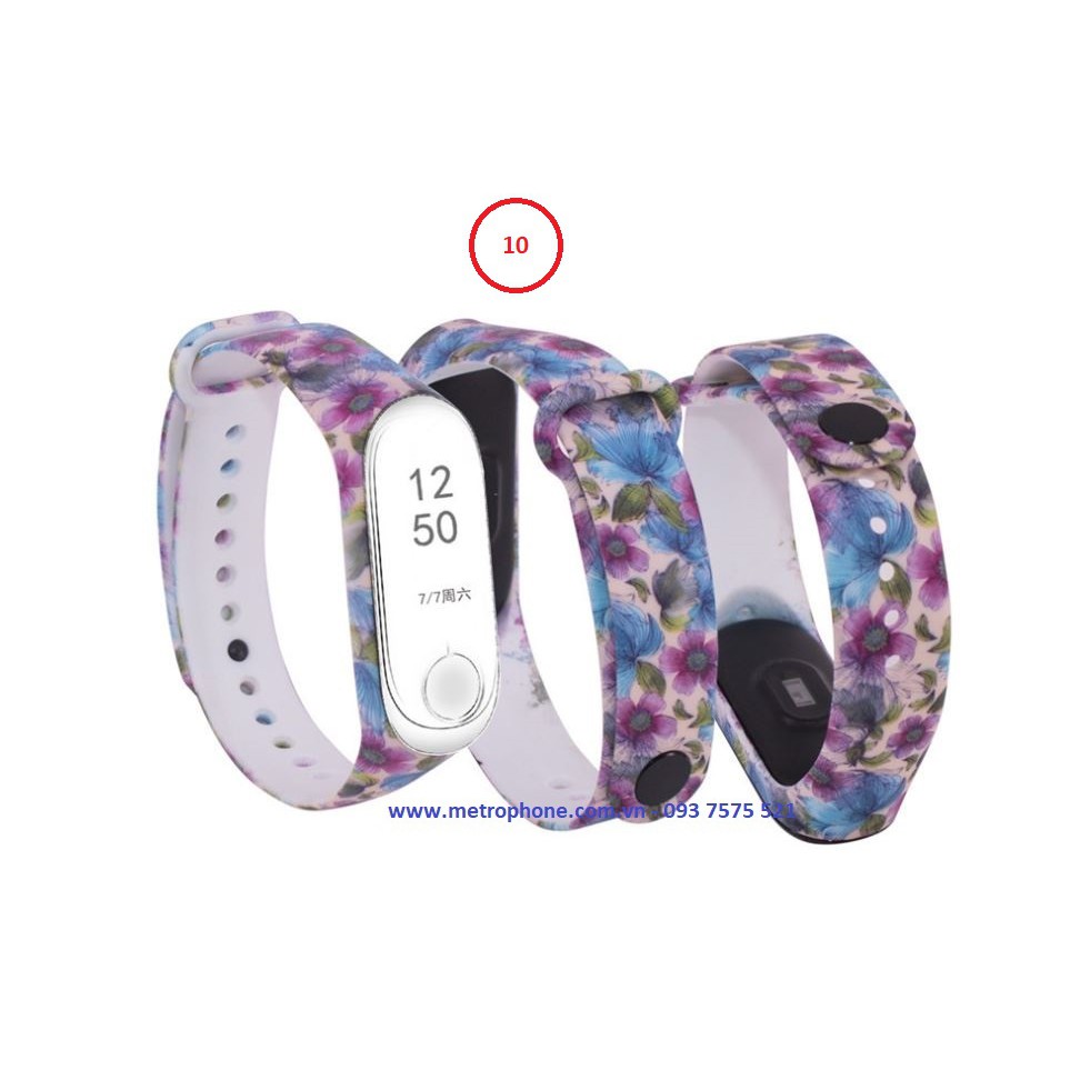 DÂY ĐEO XIAOMI MI BAND 3 / MI BAND 4 HỌA TIẾT CAMO , HOA VĂN , HOẠT HÌNH