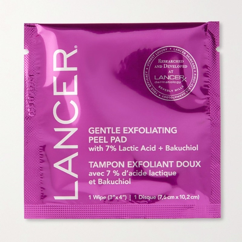 Lancer ✨ Miếng pad tẩy da chết cho da Gentle Exfoliating Peel Pad với 7% Lactic Acid + Bakuchiol