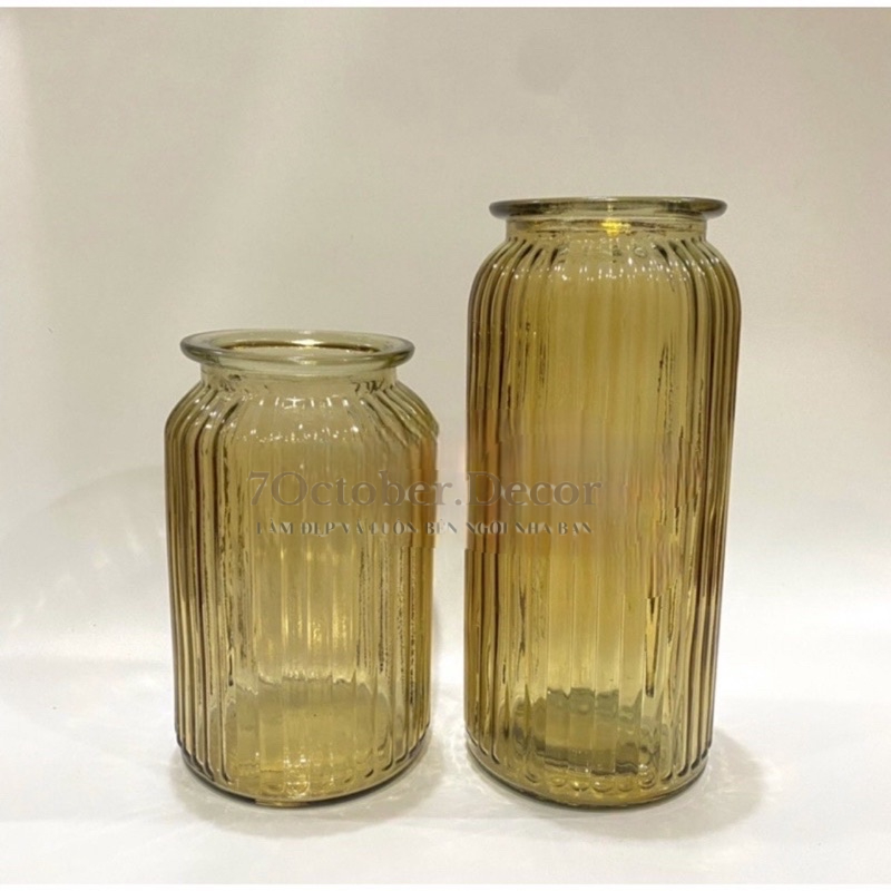 Bình hoa màu hổ phách 18cm và 25cm trang trí nhà cừa siêu sang ❤️❤️