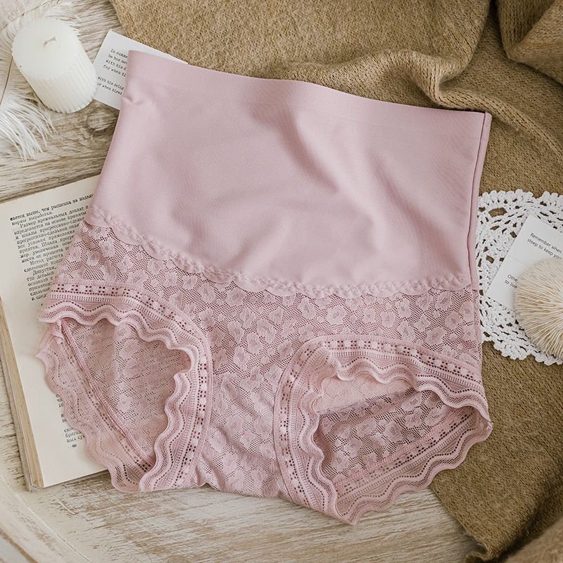Quần Lót Nữ Cạp Cao Pha Ren Không Lộ Viền Gen Bụng Nhẹ Nhàng Thoáng Khí P498