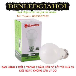 Bóng Đèn led tròn 5W Rạng Đông, model LED A55N4/5W