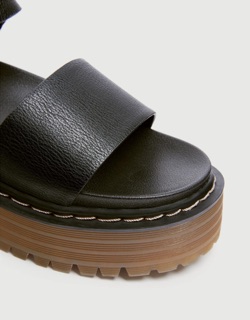 Sandal nữ màu đen Pull&bear authentic